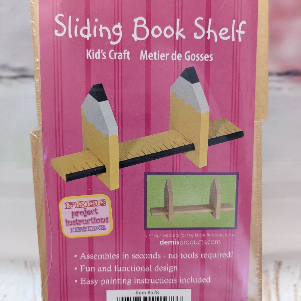 Kidzspirations Craft Sliding Book‎ Shelf NWT